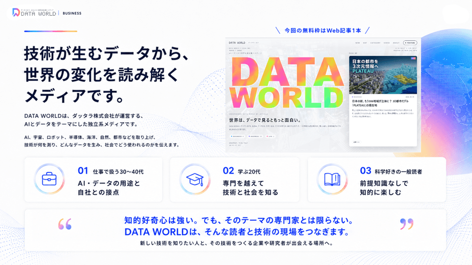 DATA WORLDの概要と主な読者